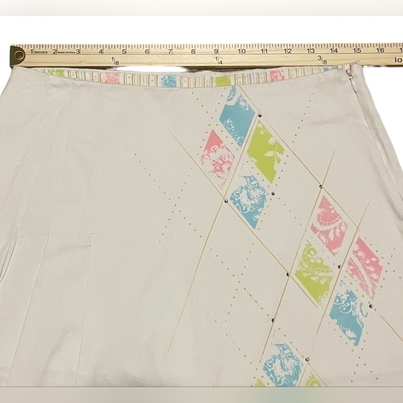 GOLF Skirt side pleated skort with argyle Light Khaki Size Small Shorts Skort - Picture 15 of 16